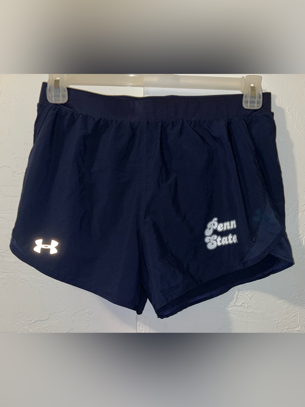 Penn State Women’s Under Armour HeatGear Navy Blue Fitted Shorts